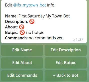 Bot customization screenshot